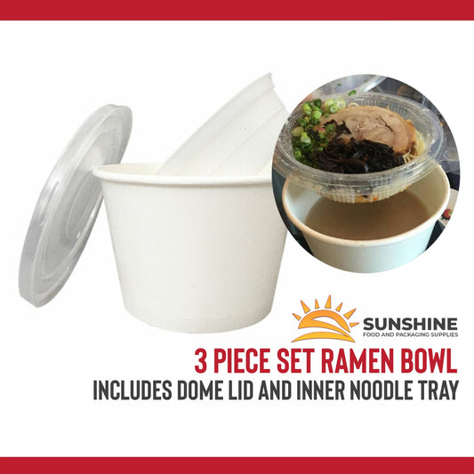 Ramen Paper Bowl, with Noodle Separator