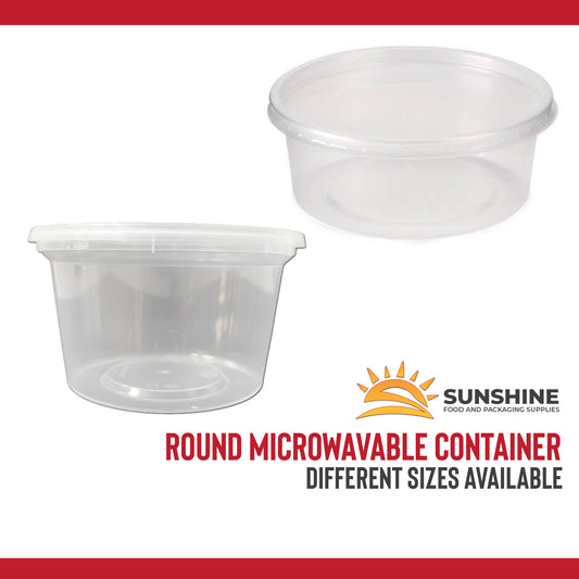 Microwaveable Round Take-Out Tubs