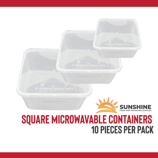 Microwaveable Square Take-Out Tubs